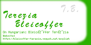 terezia bleicoffer business card